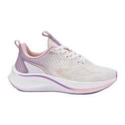 Buty Sportowe Damskie Big Star RR274A161 HI-POLY System Białe. Białe obuwie sportowe damskie bez wzorów, z materiału. Za 323.91 zł.