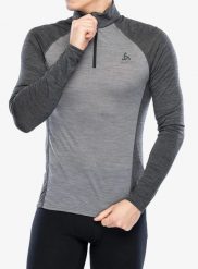 Bluza termiczna męska Odlo Natural Performance PW 150 BL. Szare bluzy męskie Odlo, m, bez wzorów, z materiału, bez kaptura. Za 274.99 zł.