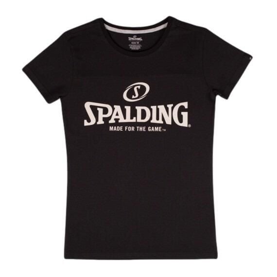 Koszulka damska Spalding Essential Logo. Czarne koszulki sportowe damskie Spalding, s, bez wzorów, z bawełny, bez kołnierzyka, bez ramiączek, na fitness i siłownię. Za 153.50 zł.