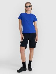4F Spodenki rowerowe damskie - czarne XL. Czarne szorty sportowe damskie 4f, l, bez wzorów, z elastanu, sportowe, rowerowe. W wyprzedaży za 149.99 zł.