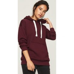 Bluza z kapturem - Bordowy. Czerwone bluzy damskie Sinsay. Za 49.99 zł.