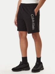 Calvin Klein Szorty sportowe LV04LF240G Czarny Regular Fit. Czarne krótkie spodenki sportowe męskie Calvin Klein, m, bez wzorów, z bawełny. Za 289.99 zł.