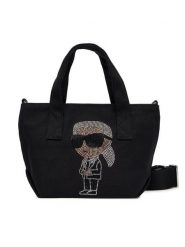 KARL LAGERFELD Torebka A3W50023 Czarny. Czarne torebki do ręki damskie KARL LAGERFELD, bez wzorów, z materiału, bez dodatków. Za 299.99 zł.