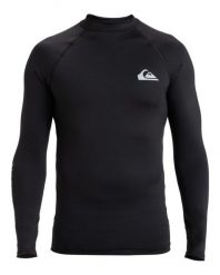 Koszulka surfingowa z długim rękawem UPF 50 dla Mężczyzn EVERYDAY Czarny. Czarne bluzki z długim rękawem męskie Quiksilver, l, bez wzorów, z elastanu, bez kołnierzyka. Za 149.99 zł.
