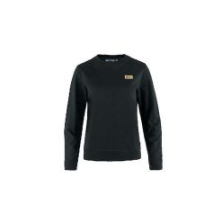 Czarna Bawełniana Bluza Fjällräven. Czarne bluzy damskie Fjällräven, na zimę, bez wzorów, z bawełny, klasyczne, bez kołnierzyka, bez ramiączek, bez kaptura. Za 387.20 zł.