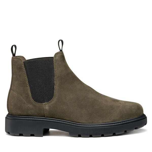 Sztyblety Geox. Brązowe botki męskie Geox, bez wzorów, bez zapięcia. Za 679.99 zł.