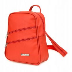 Czerwony Plecak Torebka Damska Skórzana Beltimore 022. Czerwone plecaki damskie Beltimore, bez wzorów, ze skóry, eleganckie. Za 159.99 zł.