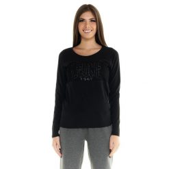 Damska koszulka Leone z długim rękawem Scooter. Czarne koszulki sportowe damskie LEONE 1947 APPAREL, l, bez wzorów, z tkaniny, bez kołnierzyka, bez ramiączek. W wyprzedaży za 111.80 zł.