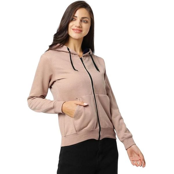 Bluza Rozpinana Damska. Brązowe bluzy damskie MARTES ESSENTIALS, m, bez wzorów, z bawełny, z kapturem. Za 114.99 zł.