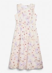 Długa sukienka z czystej bawełny. Brązowe sukienki dla dziewczynek bonprix, na lato, bez wzorów, z bawełny, bez ramiączek, długie. Za 159.99 zł.