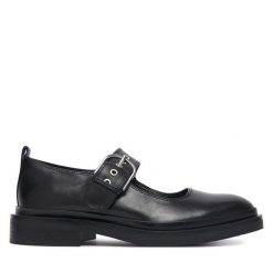 Półbuty Clarks. Czarne półbuty damskie Clarks, bez wzorów, bez obcasa, na płaskiej podeszwie, bez zapięcia. Za 389.99 zł.
