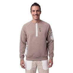 Męska techniczna bluza trekkingowa Siroko Tatras Sand. Brązowe bluzy męskie SIROKO, m, bez wzorów, z dzianiny, bez kaptura. Za 211.00 zł.