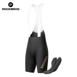 Krótkie spodenki kolarskie z szelkami ROCKBROS. Czarne szorty męskie ROCKBROS, na lato, l, bez wzorów, z lycry. Za 332.16 zł.