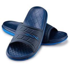 Klapki basenowe dla dorosłych Aqua Speed Aspen. Niebieskie skarpety damskie Aqua-Speed, bez wzorów. Za 79.99 zł.