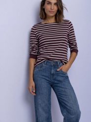 Street One koszulka z długim rękawem Kobiety Bawełna (100%) czerwony|biały, 42. Białe t-shirty damskie Street One, bez wzorów, z bawełny, street, bez kołnierzyka. Za 149.95 zł.