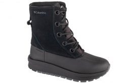 Buty zimowe damskie, Moritza Shield Omni-Heat. Czarne obuwie sportowe damskie Columbia, bez wzorów, z materiału, trekkingowe. Za 499.99 zł.
