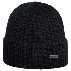 Czapka zimowa Eisglut Jocheng Merino wełniana. Czarne czapki i kapelusze męskie EISGLUT, na zimę, bez wzorów, z wełny, sportowe. Za 194.00 zł.