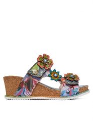 Laura Vita Klapki Bonito 31 Niebieski. Niebieskie klapki damskie Laura Vita, bez wzorów, ze skóry, bez obcasa. Za 439.99 zł.