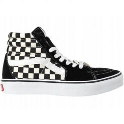 Buty do chodzenia damskie Vans V38CL0002. Czarne trampki i tenisówki damskie Vans, bez wzorów, z materiału, bez zapięcia. Za 206.00 zł.