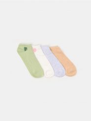 Skarpetki stopki 4 pack - wielobarwny. Skarpety damskie Sinsay, bez wzorów. Za 12.99 zł.