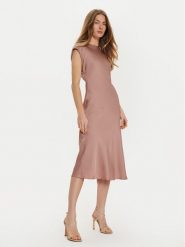 Calvin Klein Sukienka koktajlowa K20K207847 Różowy Slim Fit. Czerwone sukienki damskie Calvin Klein, bez wzorów, z wiskozy, wizytowe, bez kołnierzyka, bez ramiączek. Za 619.99 zł.