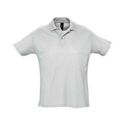 Męska Koszulka Polo Summer II Heather. Szare koszulki polo męskie SOL'S, m, bez wzorów, z bawełny, bez ramiączek. Za 74.99 zł.