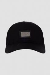 DOLCE & GABBANA Czarna czapka z daszkiem, Rozmiar 58. Czarne czapki i kapelusze męskie Dolce and Gabbana, bez wzorów. W wyprzedaży za 1,059.99 zł.