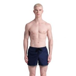 Kąpielówki szorty męskie na basen spodenki plażowe Arena Border Short. Niebieskie kąpielówki męskie Arena, m, bez wzorów, do pływania. Za 74.99 zł.