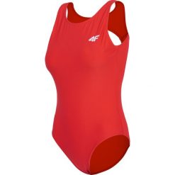 Kostium kąpielowy damski KOSP200 - czerwony neon. Kostiumy jednoczęściowe damskie marki 4f. Za 99.99 zł.