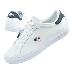 Buty sportowe męskie Lacoste Powercourt 125 1 SMA. Białe buty sportowe męskie Lacoste, ze skóry, bez zapięcia. Za 429.00 zł.