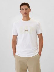 T-SHIRT MĘSKI GAP KOSZULKA 542246-01-XS. Białe koszulki sportowe męskie GAP, m, bez wzorów, z bawełny, bez kołnierzyka, bez ramiączek, na fitness i siłownię. Za 99.00 zł.