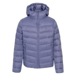 Kurtka dziewczęca Martes Essentials Mirado. Fioletowe kurtki i płaszcze dla dziewczynek MARTES ESSENTIALS, z aplikacjami, z nylonu, bez kaptura. Za 119.30 zł.