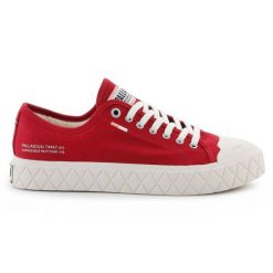 Buty Palladium Palla Ace Cvs Org 74447-656-M czerwone. Czerwone trampki męskie bez wzorów, z bawełny, klasyczne, bez zapięcia. Za 517.53 zł.