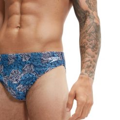 Speedo 5 Cm Escape Slip - Niebiesko-Białe - Rozmiar 38. Białe kąpielówki męskie Speedo, m, bez wzorów, do pływania. Za 1,145.84 zł.