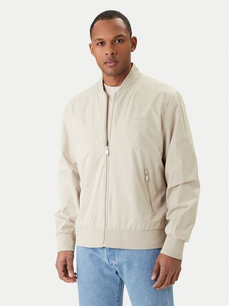 Calvin Klein Kurtka bomber LV040FM512 Beżowy Regular Fit. Brązowe kurtki męskie Calvin Klein, m, bez wzorów, z syntetyku, bez kaptura. Za 649.99 zł.