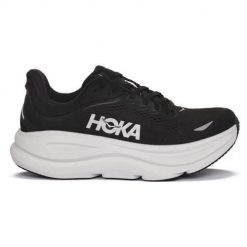 Buty do biegania damskie Hoka One One Bwht Bondi 9. Czarne obuwie sportowe damskie Hoka One One, bez wzorów, z materiału, do biegania. Za 905.00 zł.