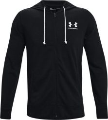 Under Armour Bluza UNDER ARMOUR Męska Na zamek z kapturem UA Rival Terry Czarna M. Czarne bluzy męskie Under Armour, m, bez wzorów, z kapturem. Za 129.00 zł.