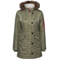 Parka bonprix oliwkowy. Parki damskie marki bonprix. Za 124.99 zł.