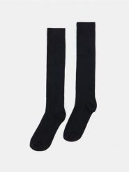 Podkolanówki 2 pack - czarny. Czarne skarpety damskie Sinsay, bez wzorów. Za 9.99 zł.