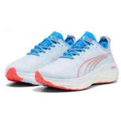 Buty biegowe PUMA Foreverrun Nitro Bleue. Niebieskie obuwie sportowe damskie Puma, bez wzorów, z materiału, do biegania. Za 477.35 zł.