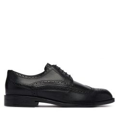 Półbuty BOSS. Czarne eleganckie półbuty Boss, wizytowe, bez zapięcia. Za 949.99 zł.