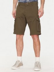 Gant Szorty materiałowe 205069 Khaki Relaxed Fit. Brązowe szorty męskie GANT, m, bez wzorów, z bawełny. Za 299.99 zł.