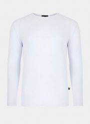 PAKO LORENTE – T-shirt męski DIEGO P000B-TL-006-B. Białe bluzki z długim rękawem męskie Pako Lorente, m, bez wzorów, klasyczne, bez kołnierzyka. Za 99.99 zł.