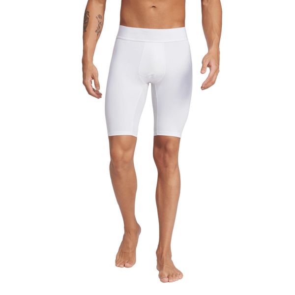 Szorty adidas Techfit. Białe krótkie spodenki sportowe męskie Adidas, xs, bez wzorów, z materiału, do biegania, techfit (adidas). Za 180.99 zł.