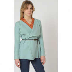 Sweter w kolorze miętowym. Niebieskie swetry damskie TrakaBarraka. W wyprzedaży za 109.95 zł.