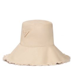 Kapelusz Guess. Brązowe czapki i kapelusze damskie Guess, z aplikacjami. Za 239.99 zł.