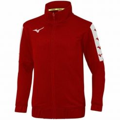 Bluza Mizuno Nara TT. Czerwone bluzy męskie Mizuno, bez zapięcia, na fitness i siłownię. Za 191.00 zł.