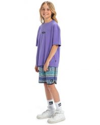 Spodenki boardshort dla Chłopców SURFSILK SCALLOP 17". Fioletowe kąpielówki dla chłopców Quiksilver, bez wzorów, z elastanu, krótkie. Za 179.25 zł.
