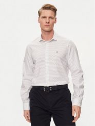 Tommy Hilfiger Koszula Circle MW0MW34649 Biały Slim Fit. Białe koszule męskie Tommy Hilfiger, m, bez wzorów, z bawełny, bez kołnierzyka, bez ramiączek. Za 299.99 zł.