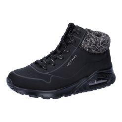 Buty do chodzenia damskie Skechers Uno Darling Daze. Czarne obuwie sportowe damskie Skechers, bez wzorów, z materiału, trekkingowe. Za 259.99 zł.